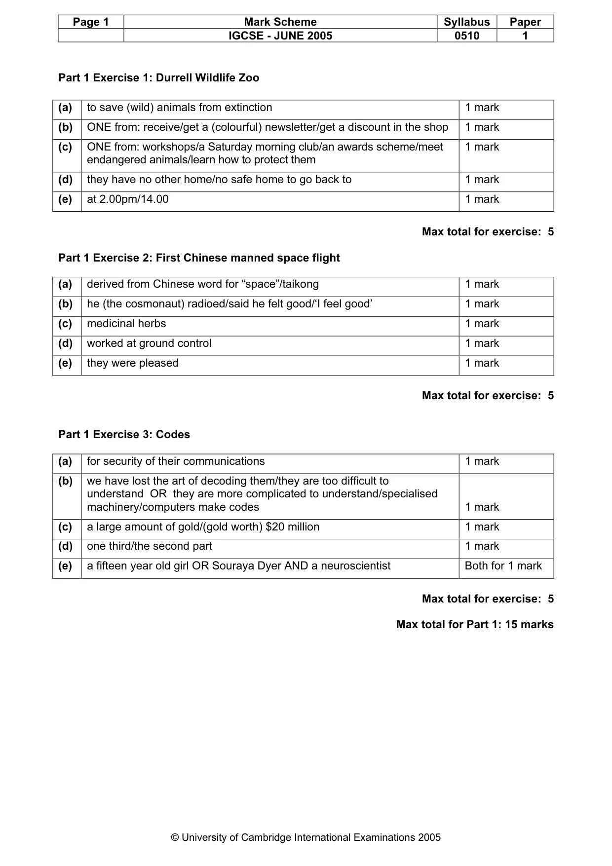 Mark scheme, page 4 of 8