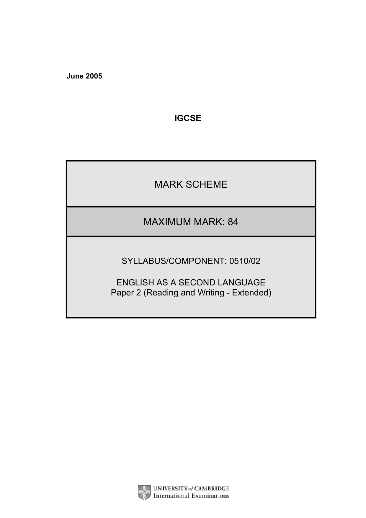Mark scheme, page 3 of 8