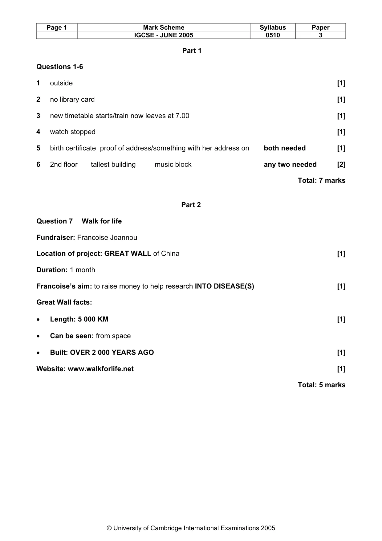 Mark scheme, page 4 of 14