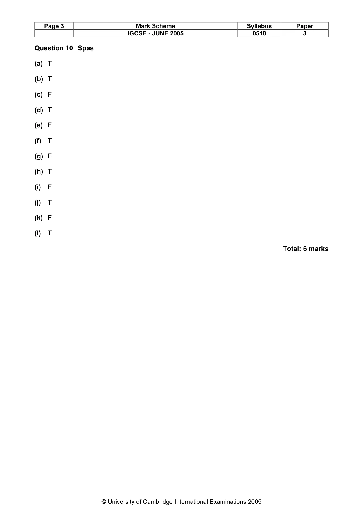 Mark scheme, page 6 of 14