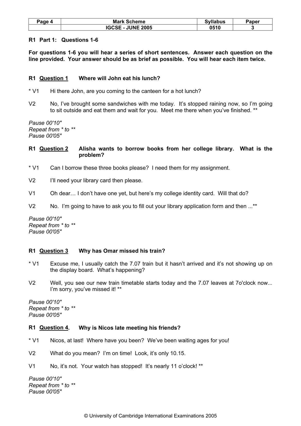 Mark scheme, page 7 of 14