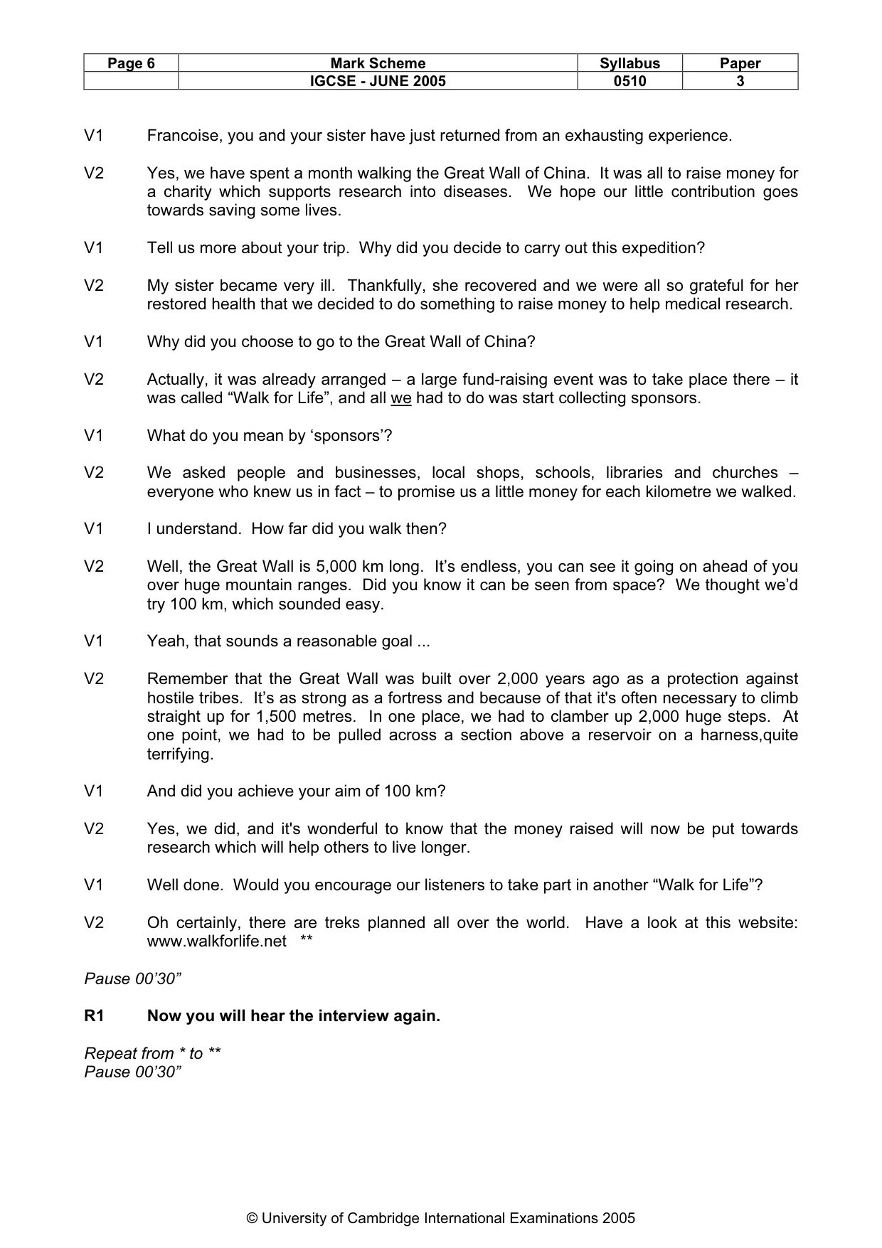 Mark scheme, page 9 of 14