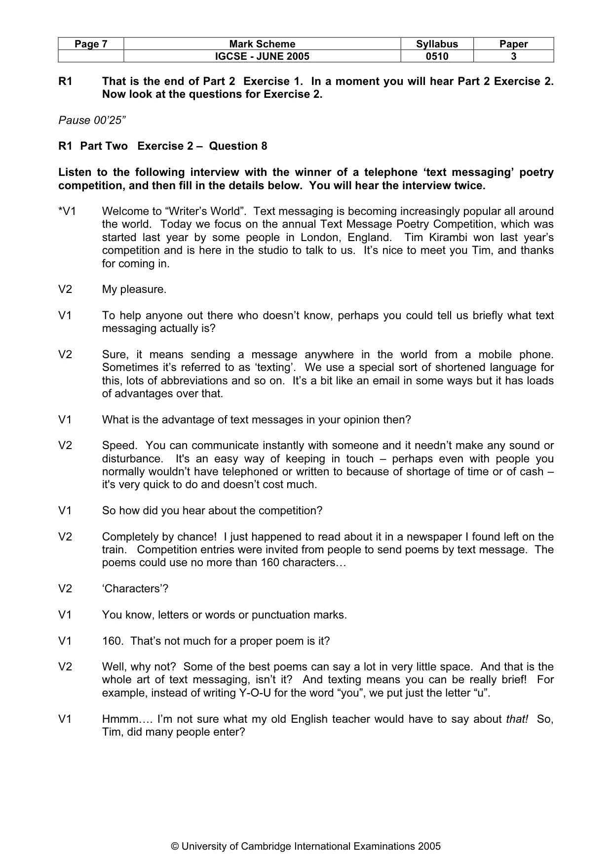 Mark scheme, page 10 of 14