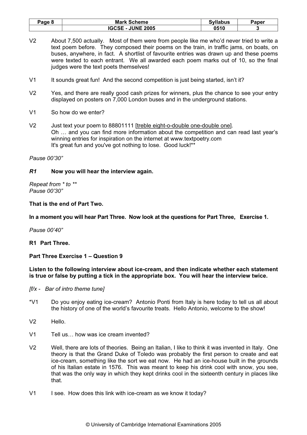 Mark scheme, page 11 of 14