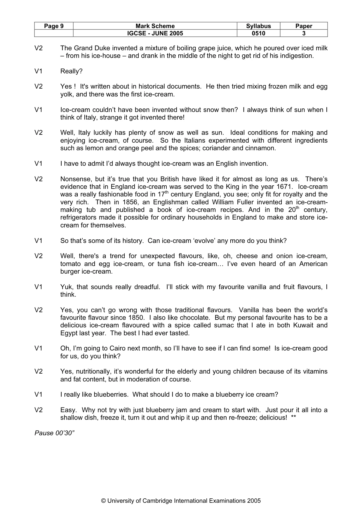 Mark scheme, page 12 of 14