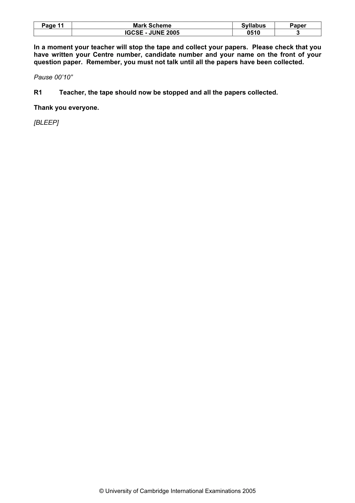 Mark scheme, page 14 of 14