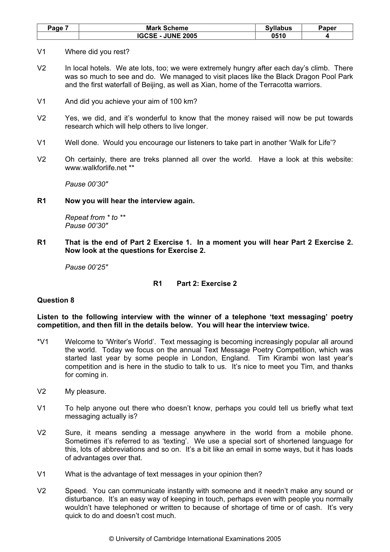 Mark scheme, page 10 of 14