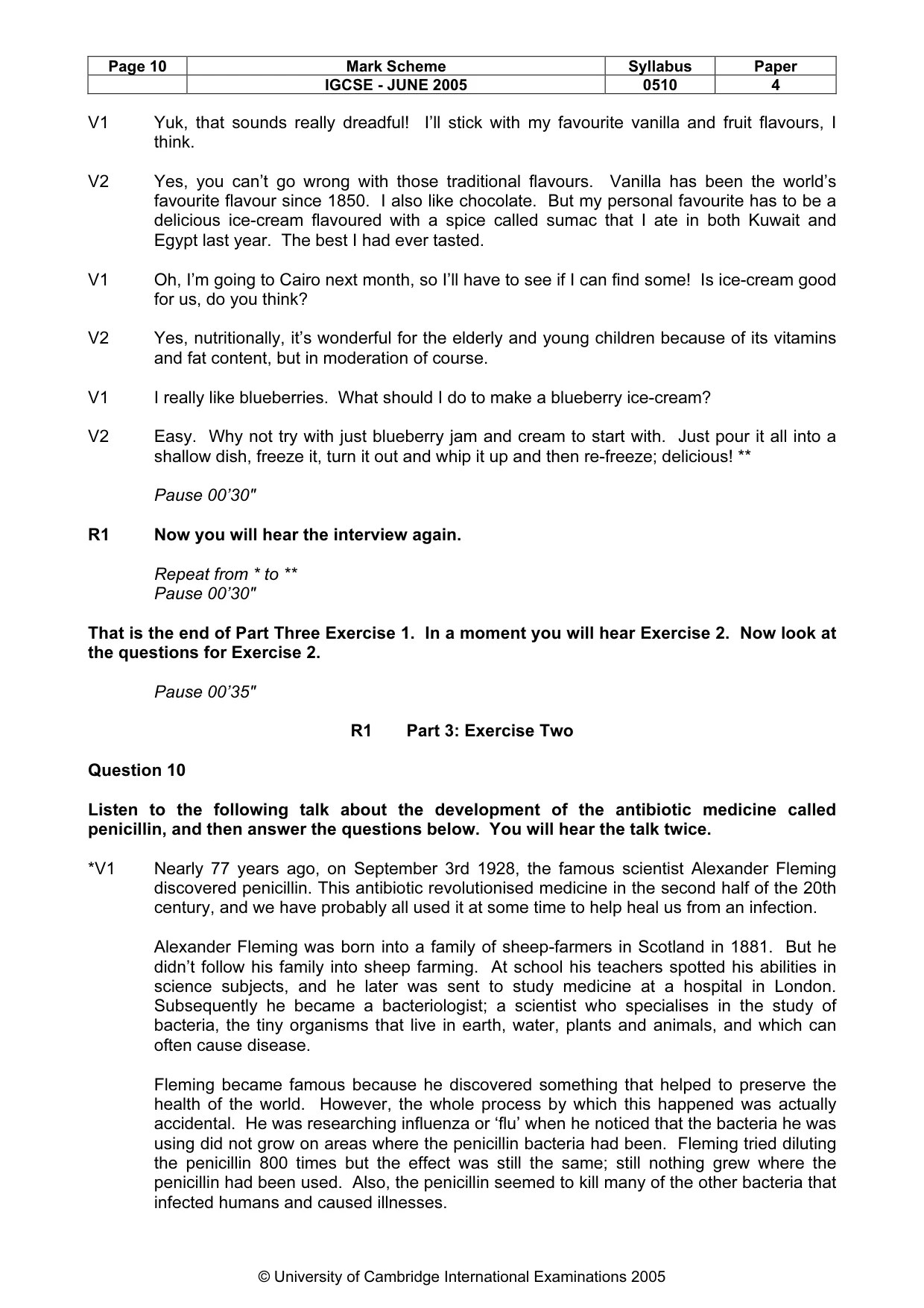 Mark scheme, page 13 of 14