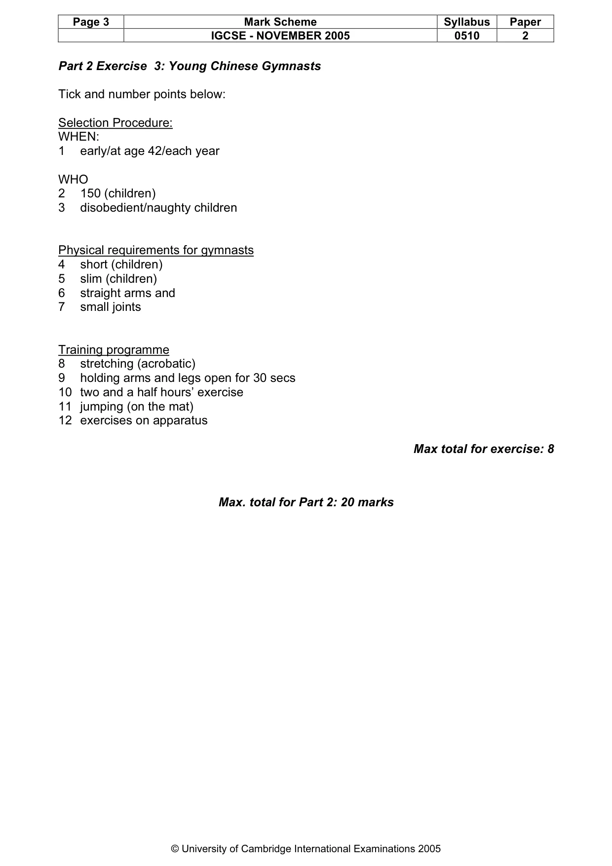 Mark scheme, page 4 of 6