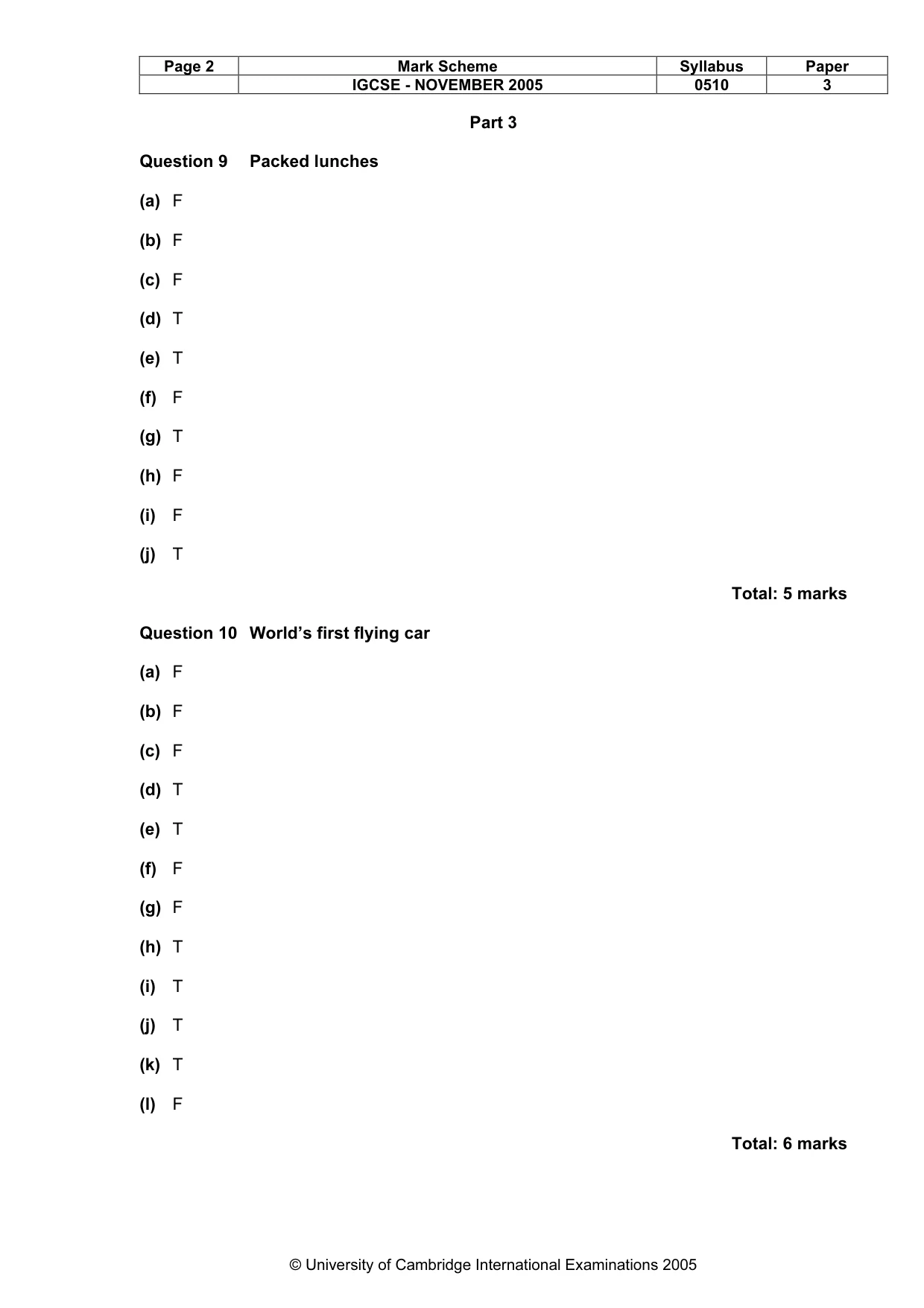 Mark scheme, page 3 of 14