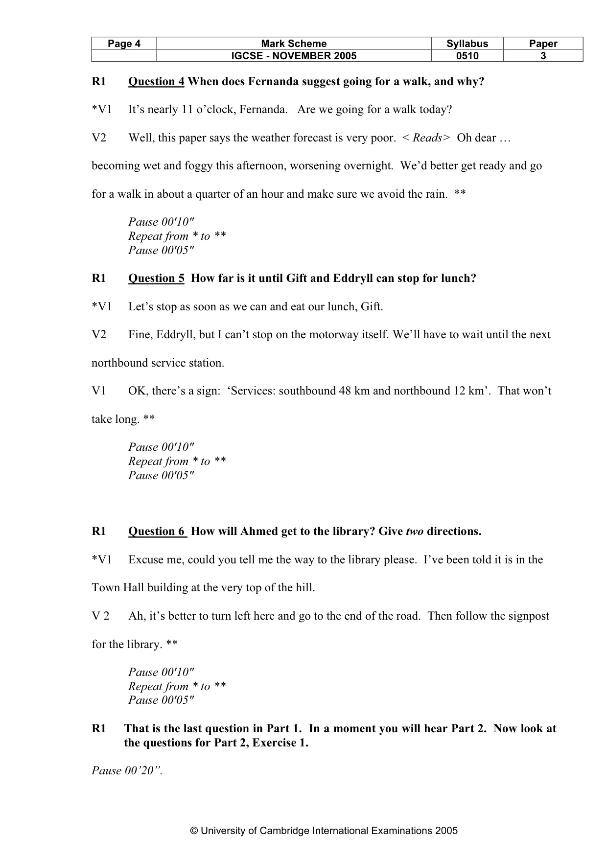 Mark scheme, page 5 of 14