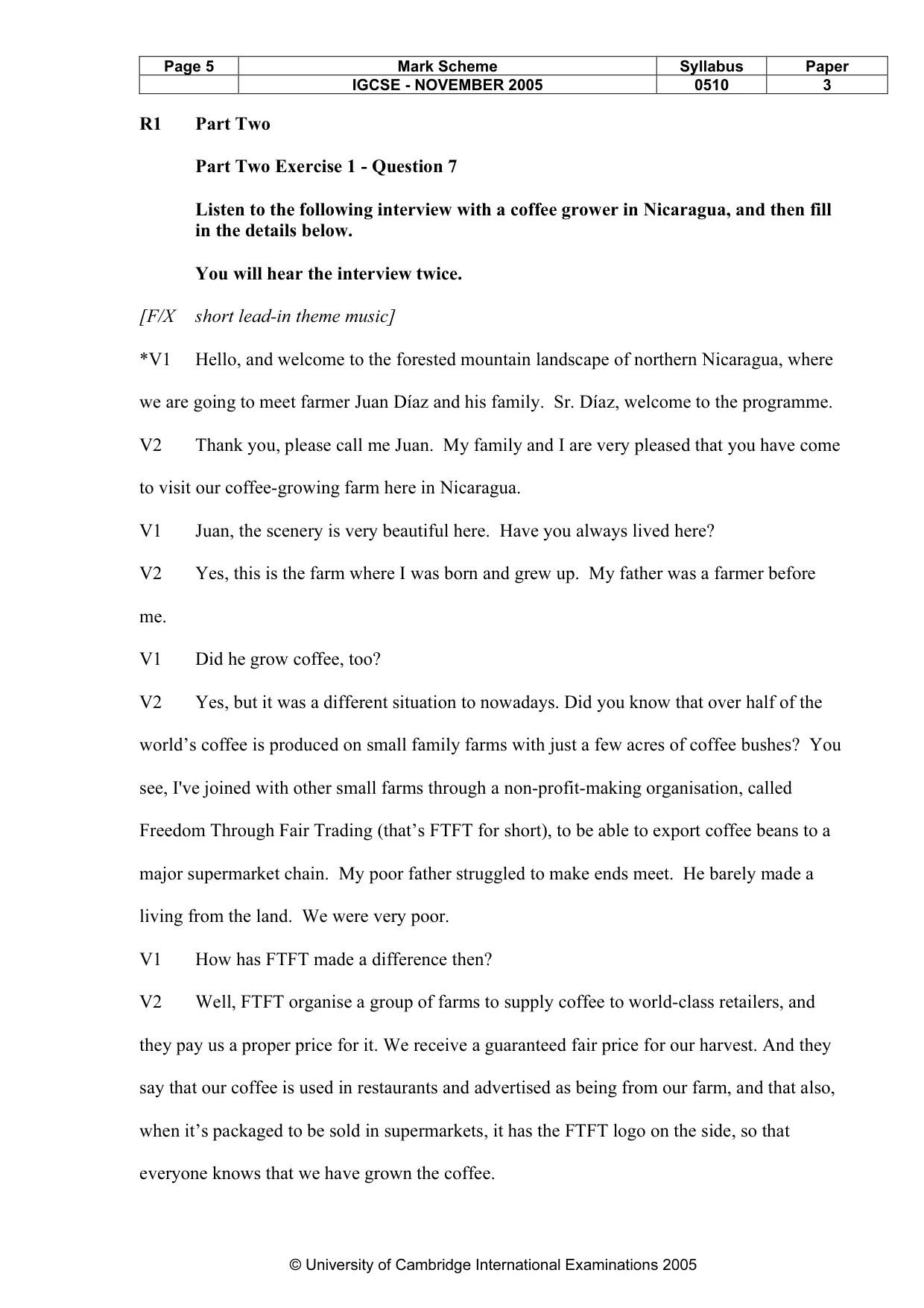 Mark scheme, page 6 of 14
