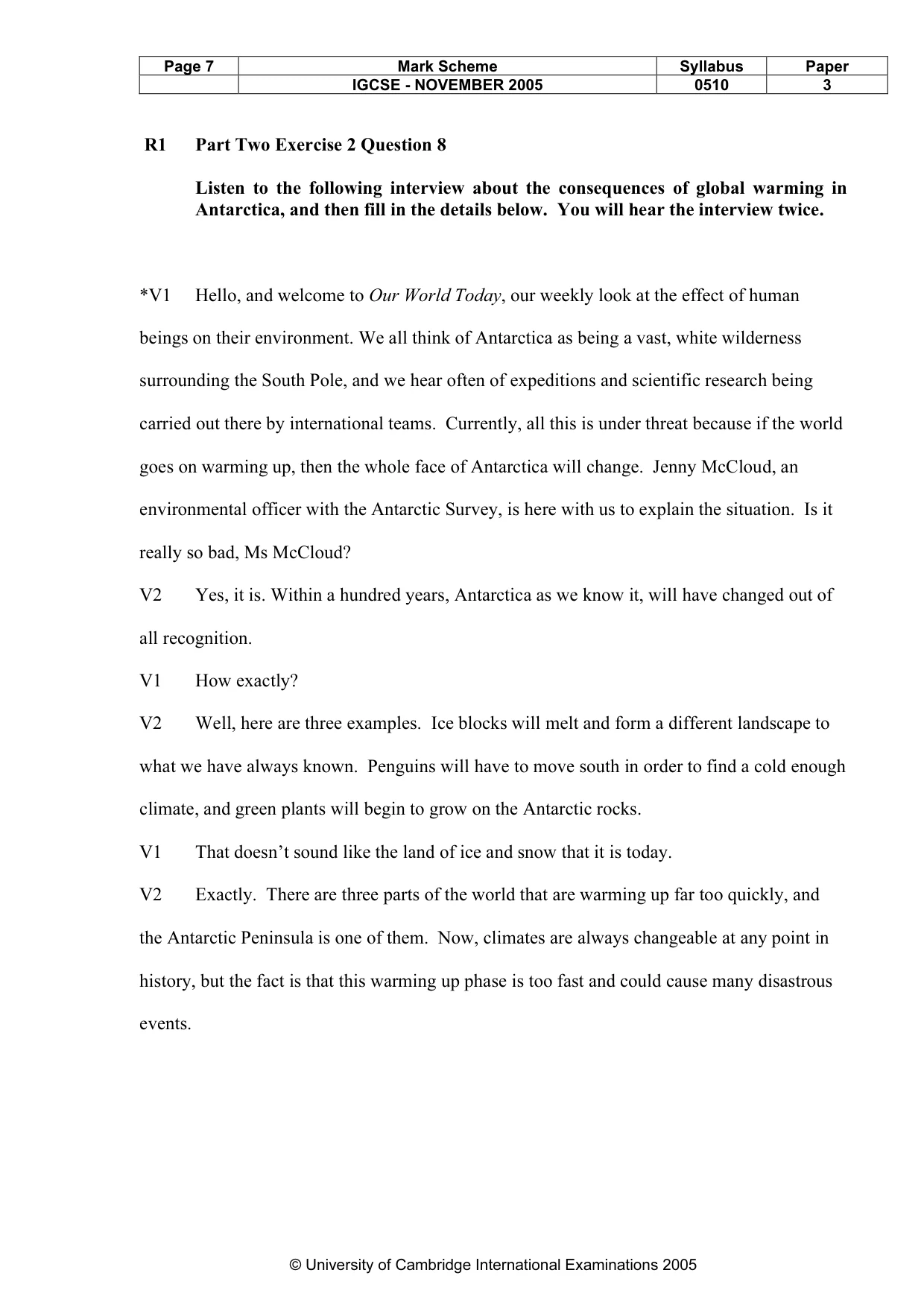Mark scheme, page 8 of 14