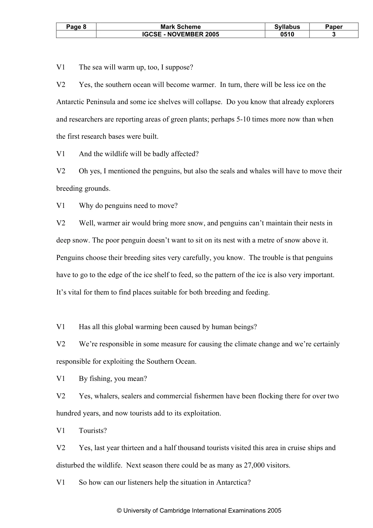 Mark scheme, page 9 of 14