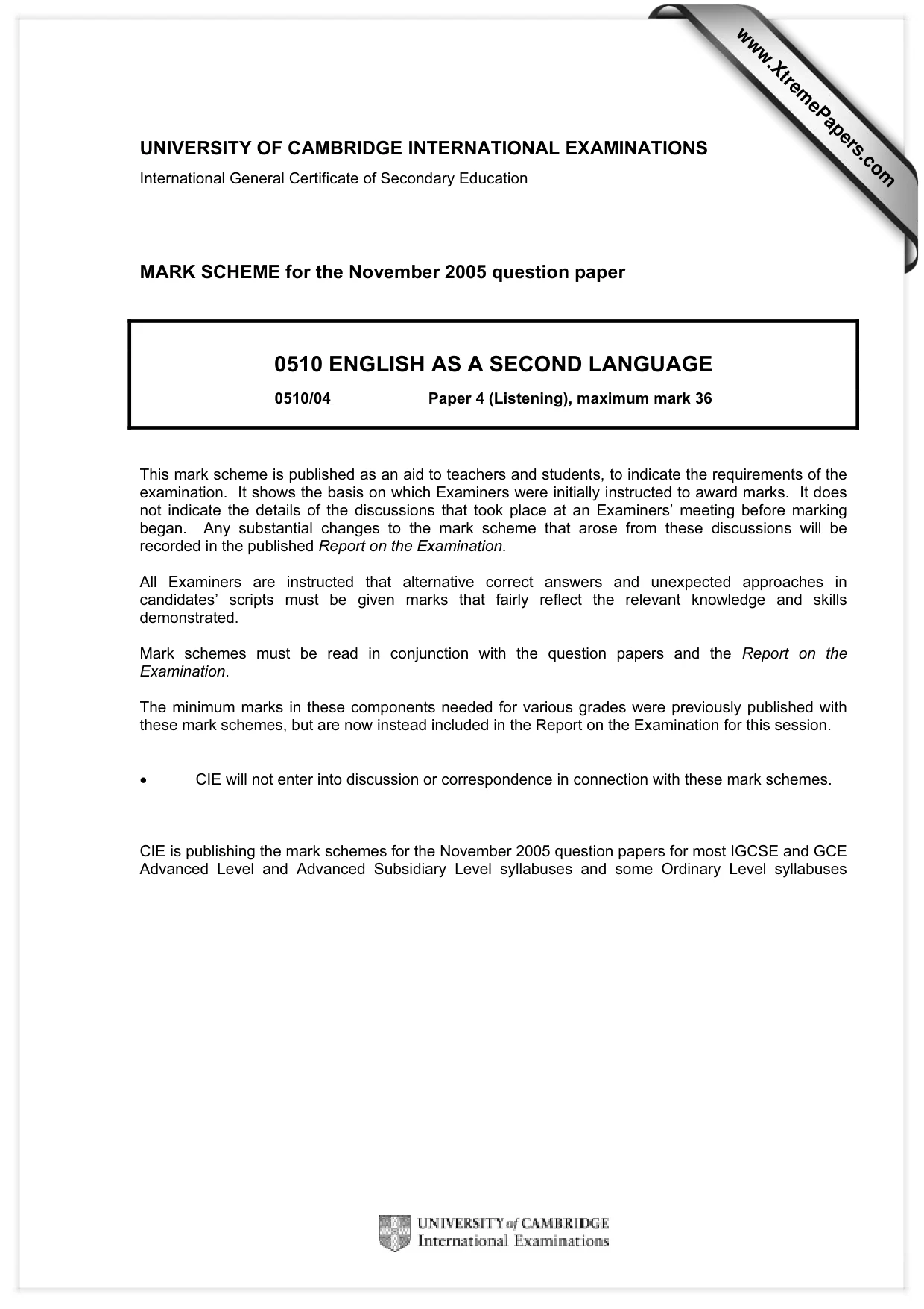 Mark scheme, page 1 of 15