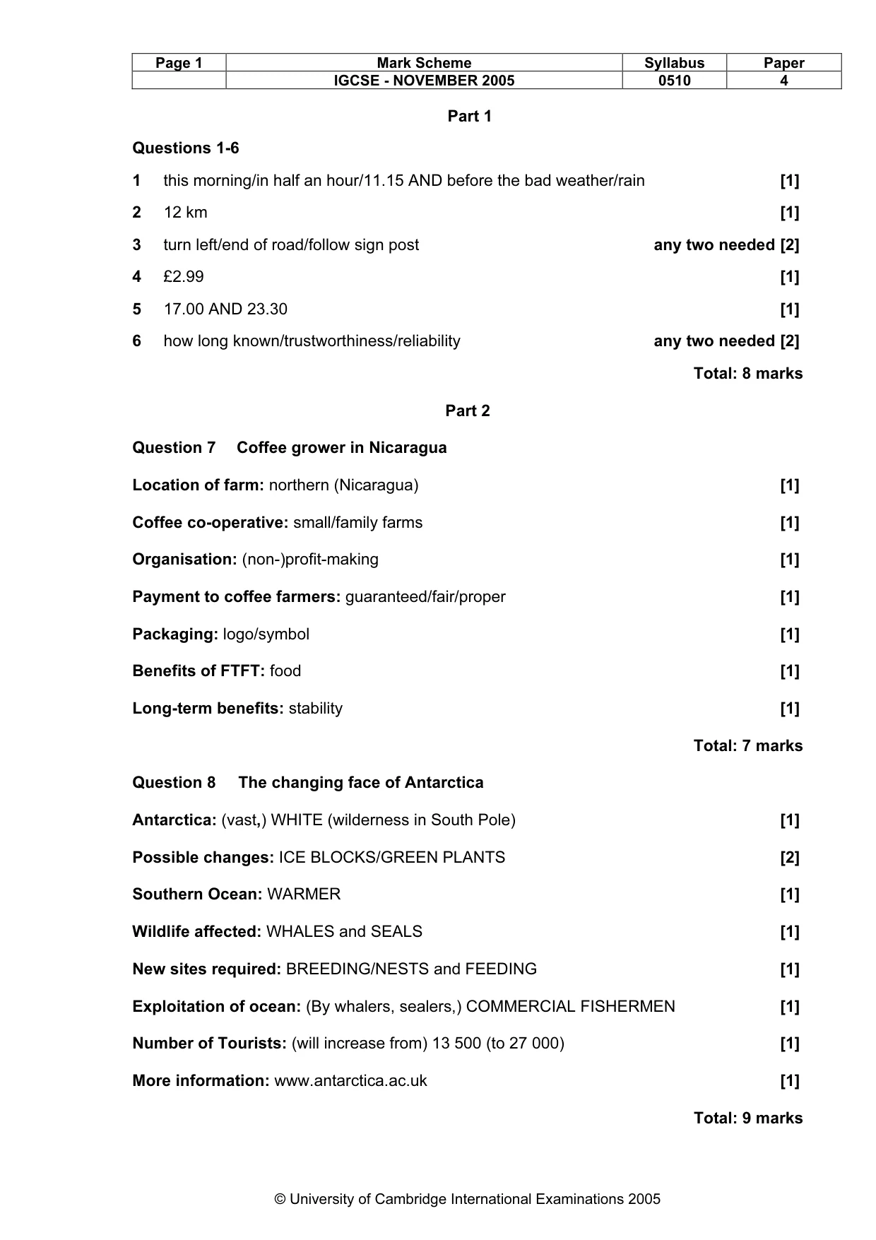 Mark scheme, page 2 of 15