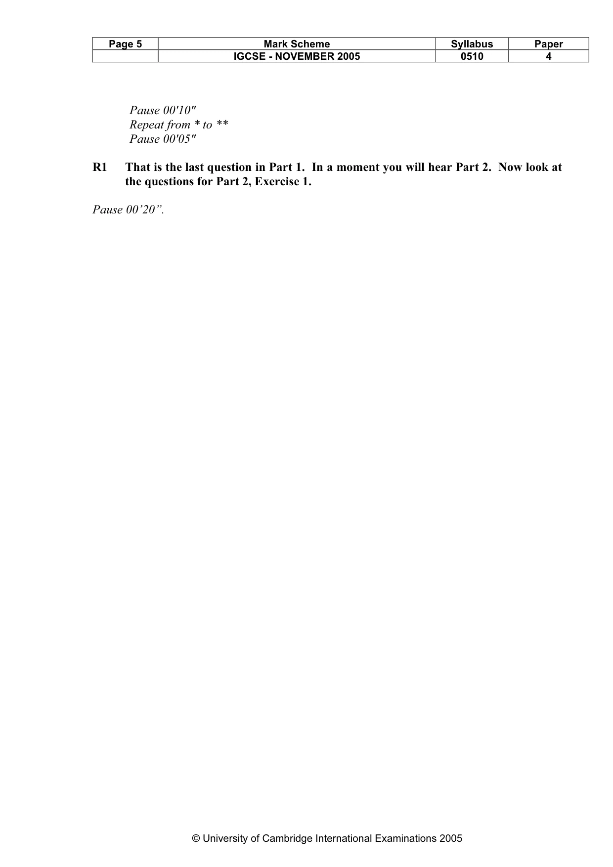 Mark scheme, page 6 of 15