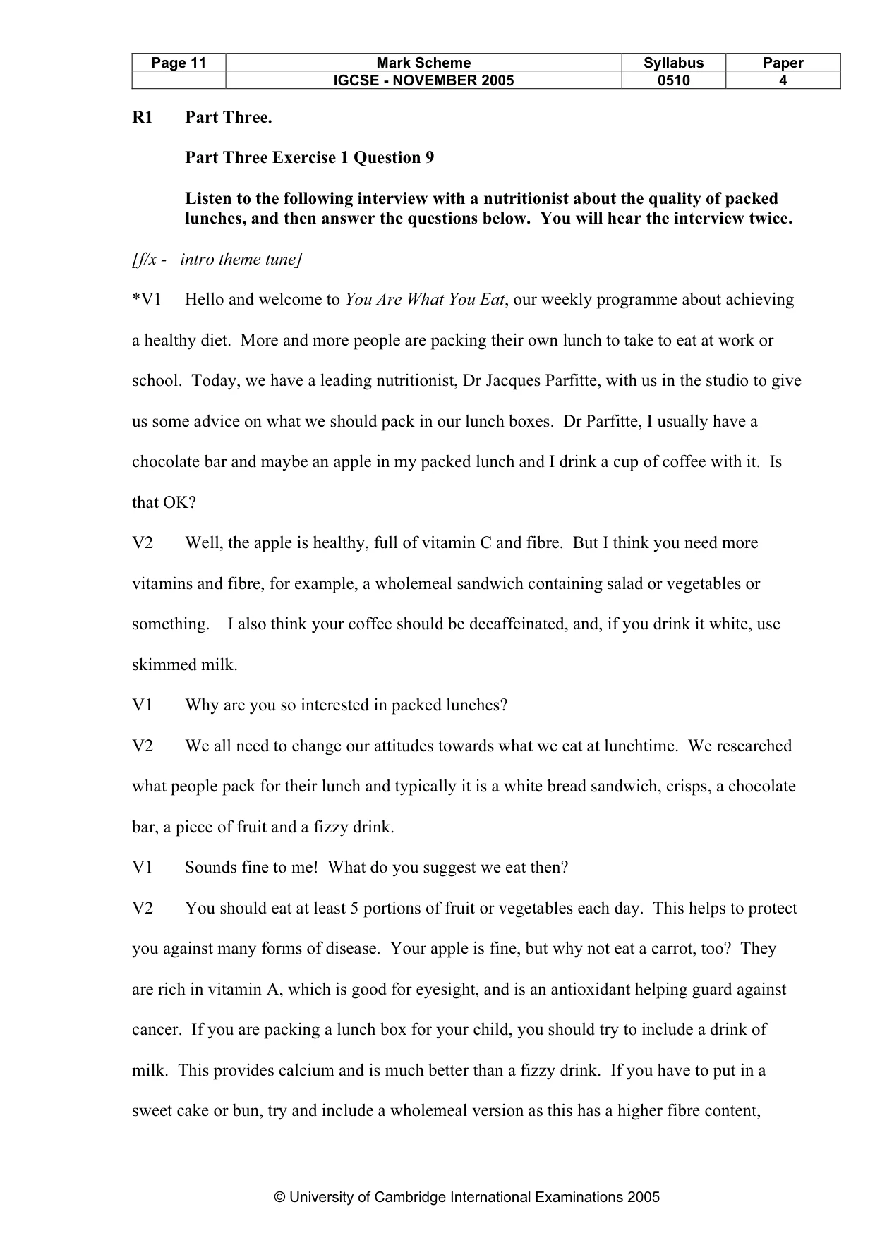 Mark scheme, page 12 of 15