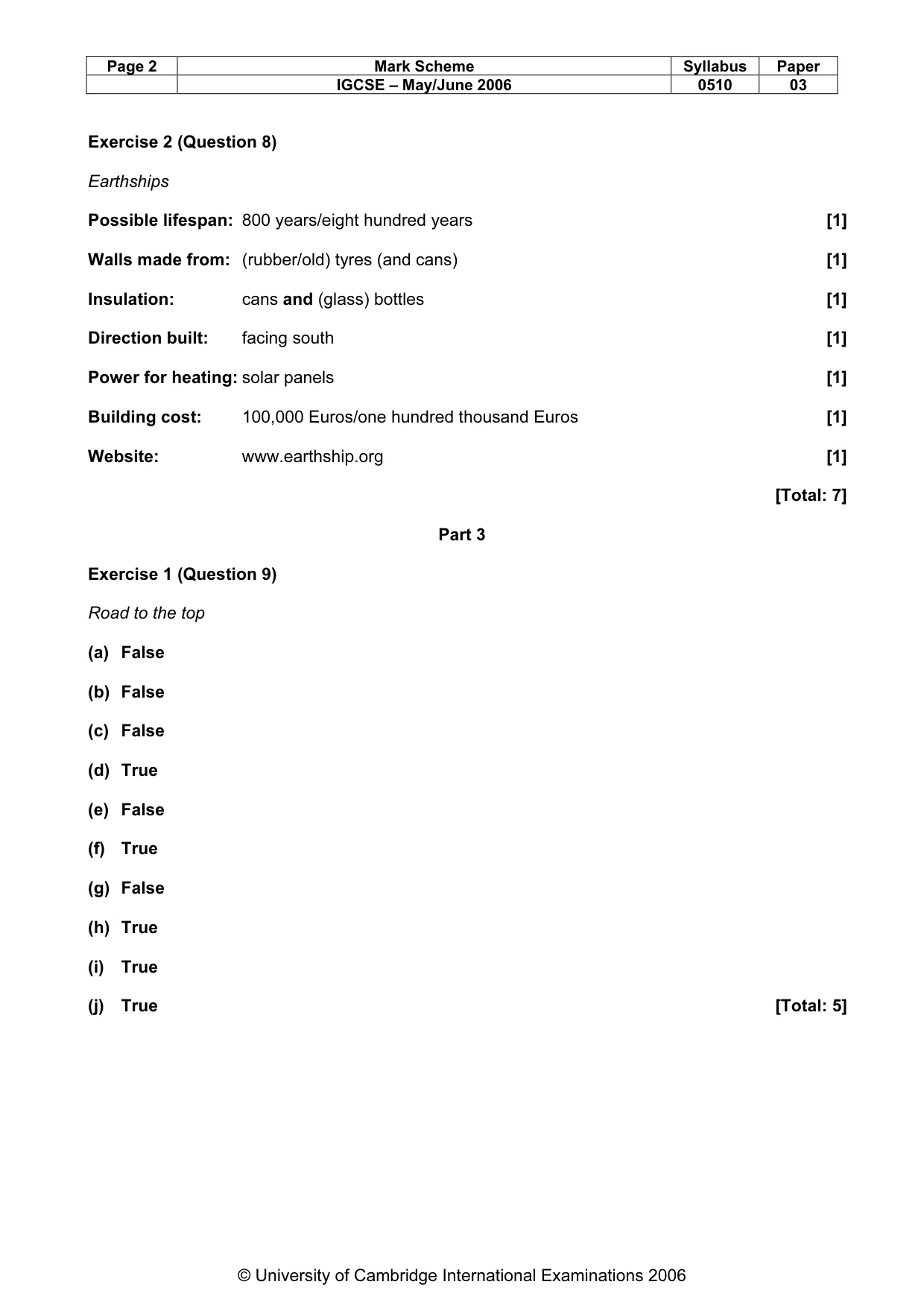 Mark scheme, page 3 of 15