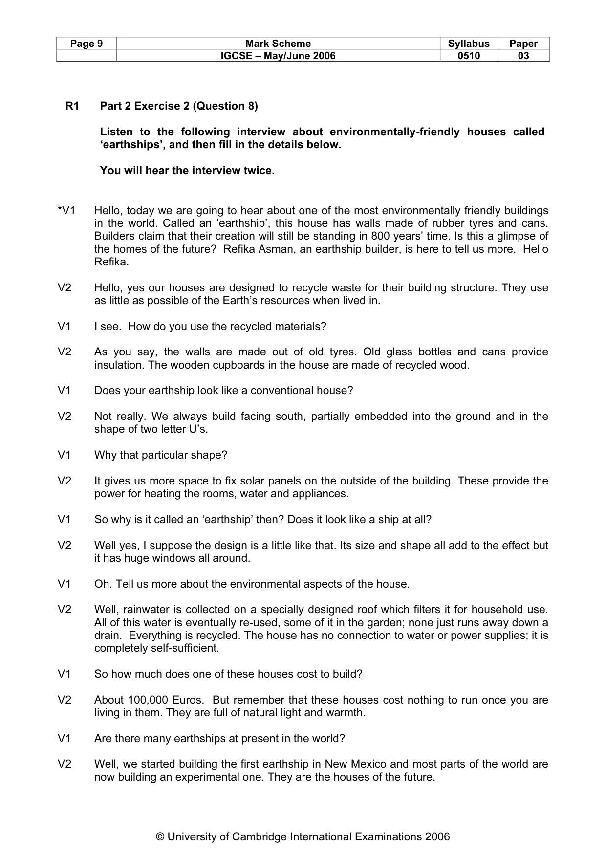 Mark scheme, page 10 of 15