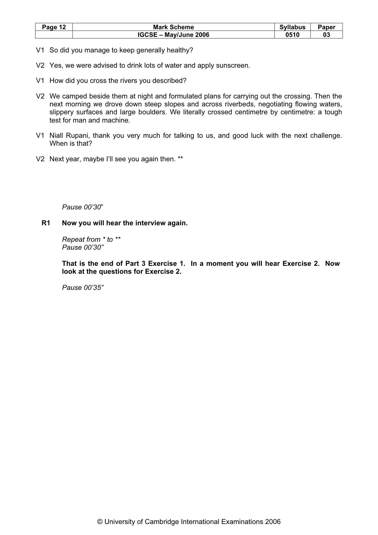 Mark scheme, page 13 of 15