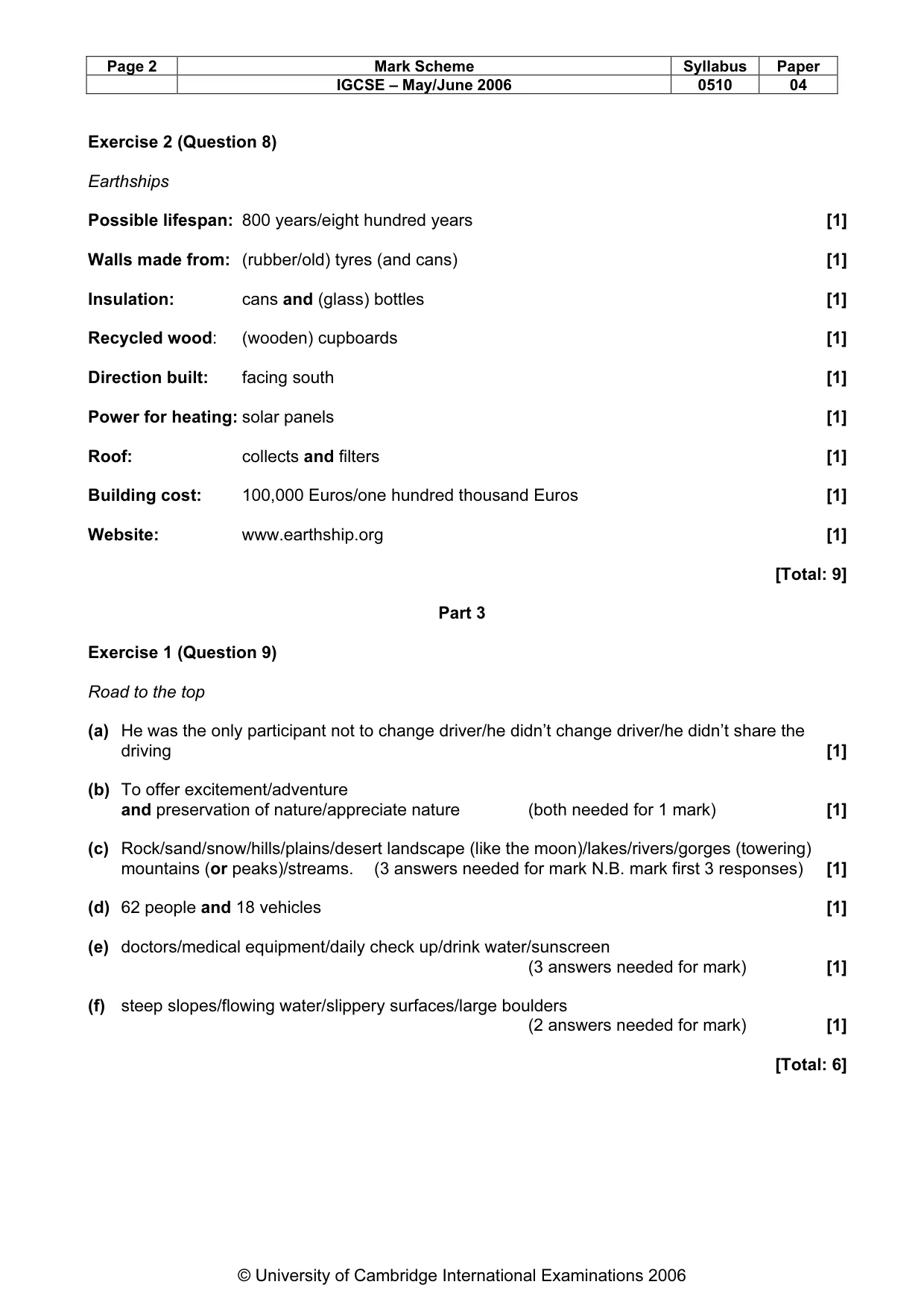 Mark scheme, page 3 of 15