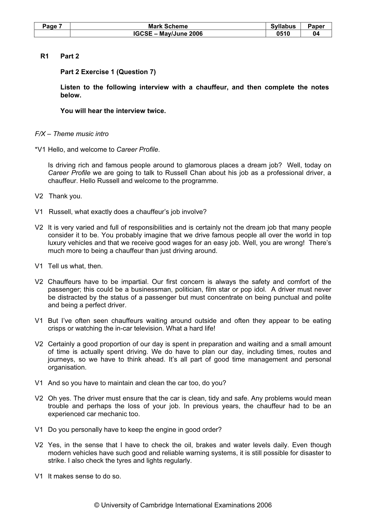Mark scheme, page 8 of 15