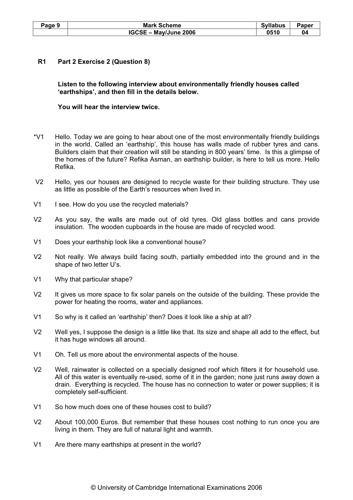 Mark scheme, page 10 of 15