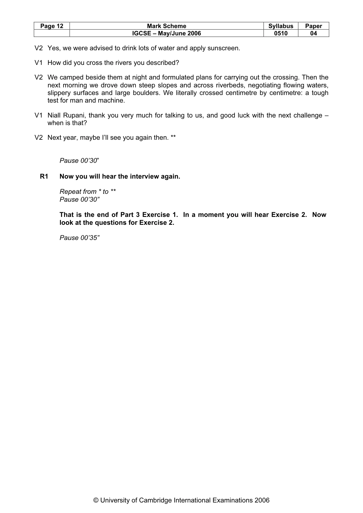 Mark scheme, page 13 of 15