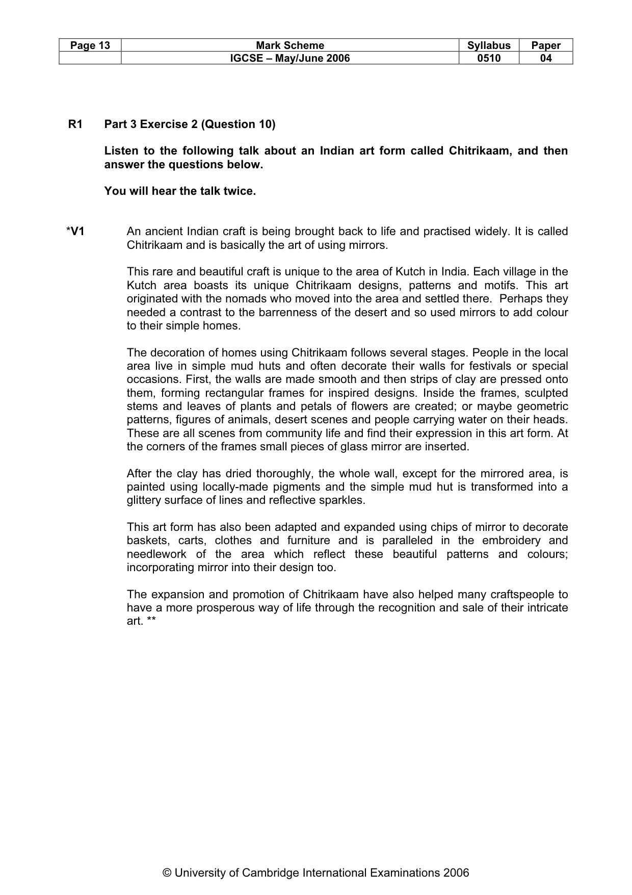 Mark scheme, page 14 of 15