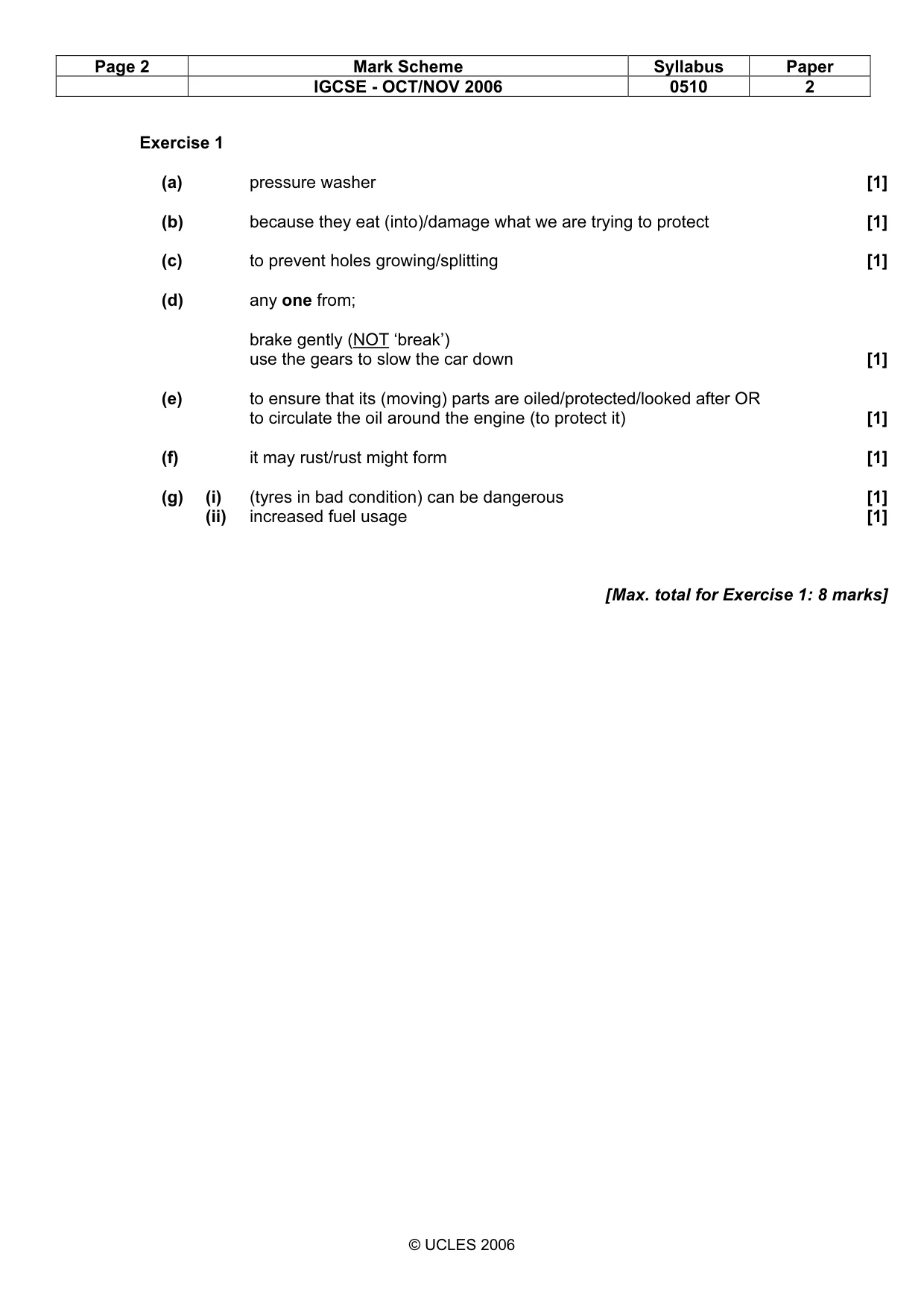 Mark scheme, page 2 of 10