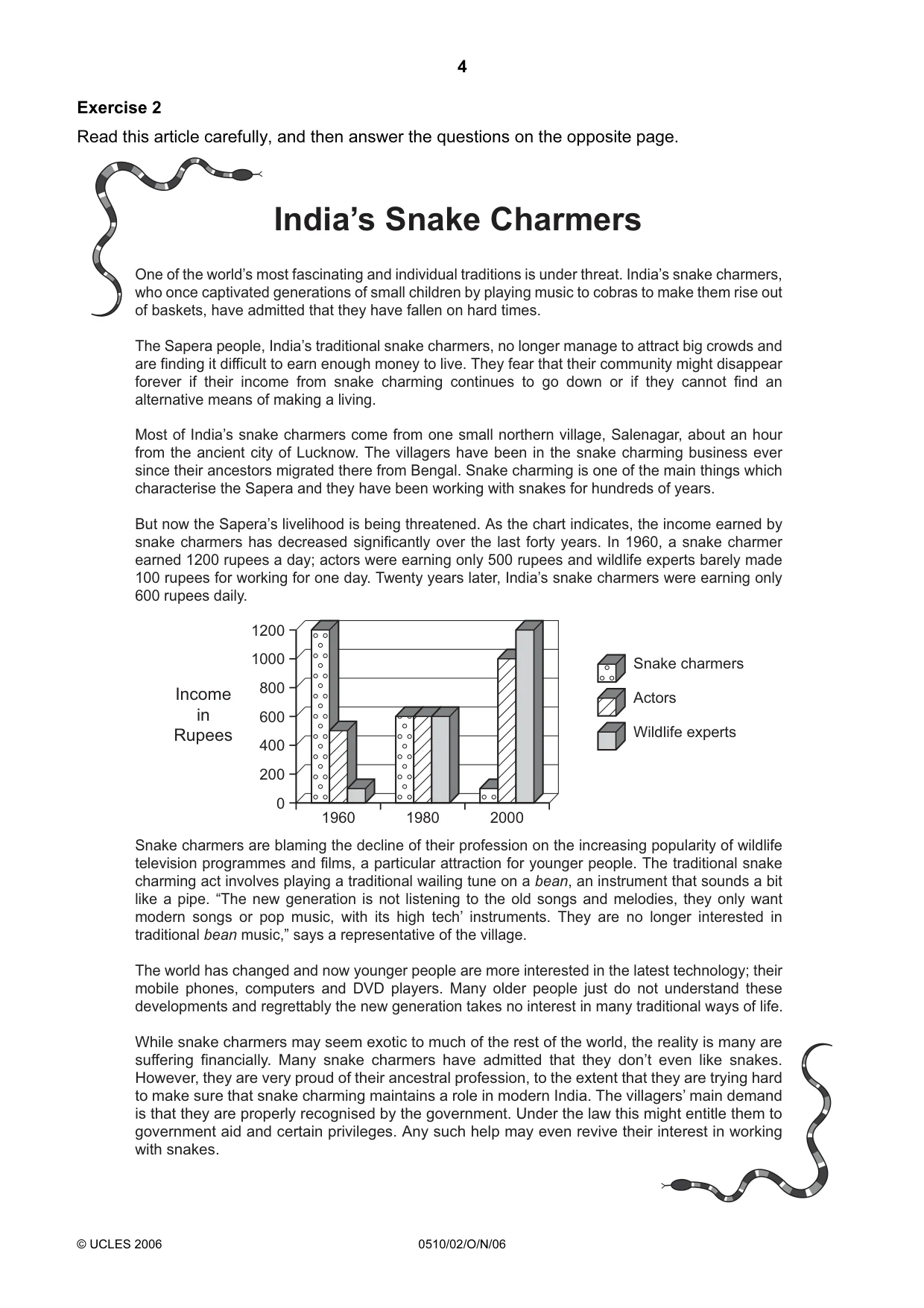 Cambridge IGCSE English - Second Language (oral endorsement) 0510 2006 Oct/Nov Paper 2 · Variant 1 question paper, page 4 of 16