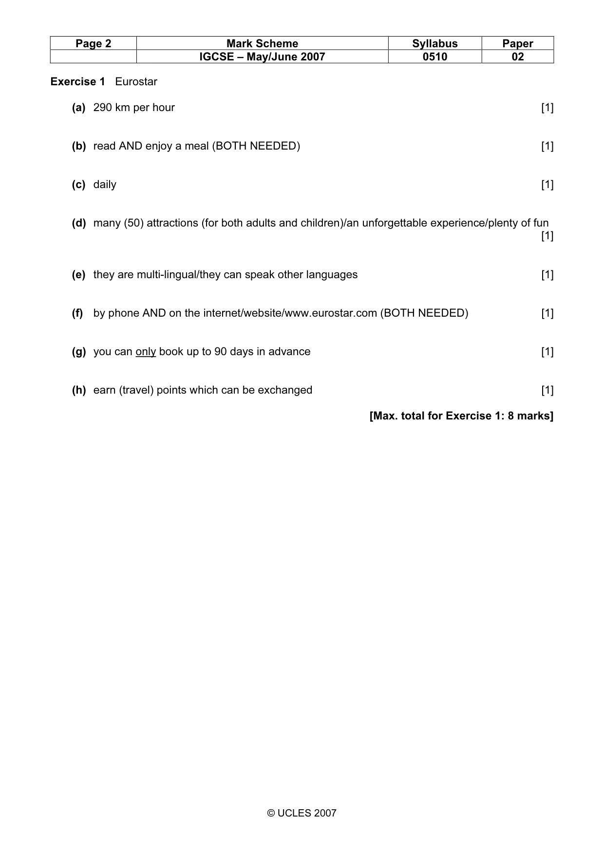 Mark scheme, page 2 of 10