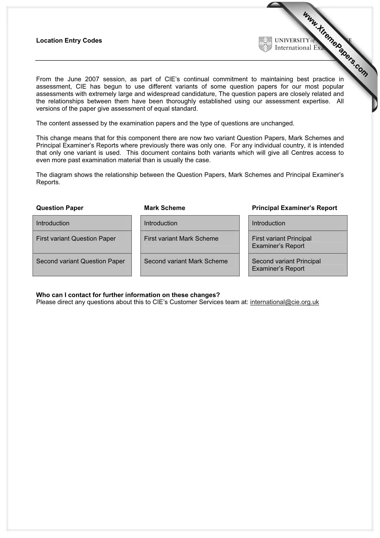 Cambridge IGCSE English - Second Language (oral endorsement) 0510 2007 May/June Paper 1 · Variant 1 question paper, page 1 of 33