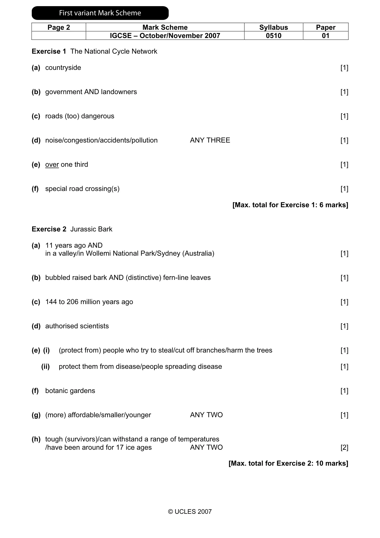 Mark scheme, page 3 of 12