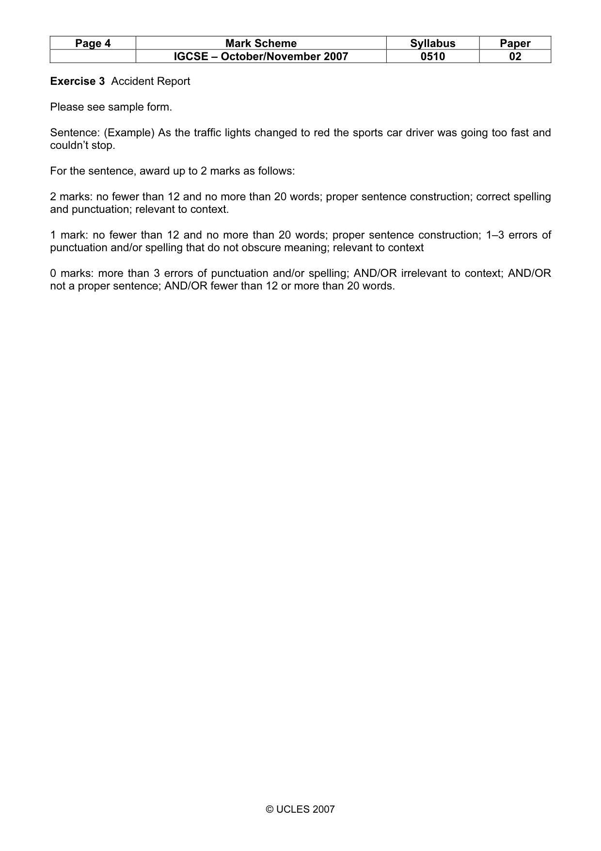 Mark scheme, page 4 of 10