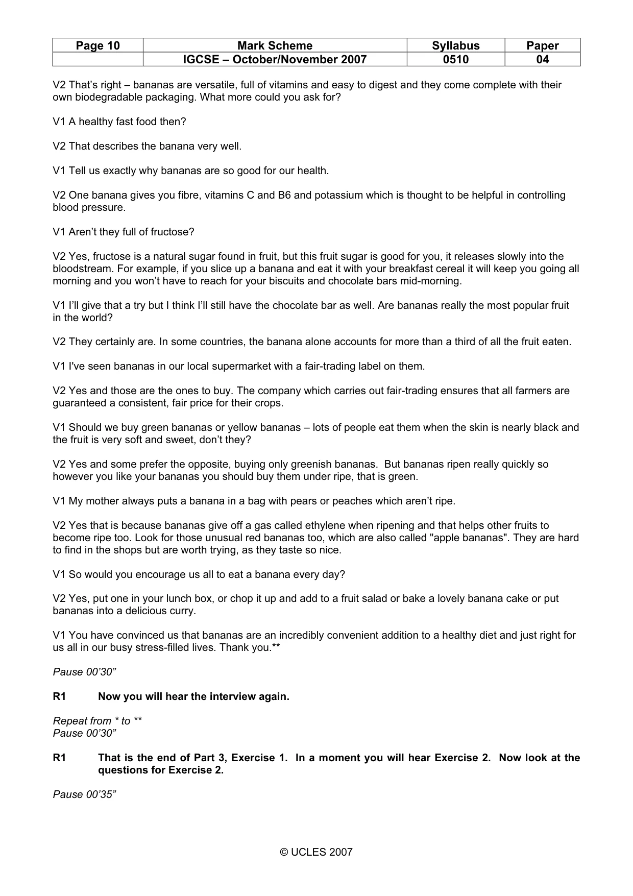 Mark scheme, page 10 of 11