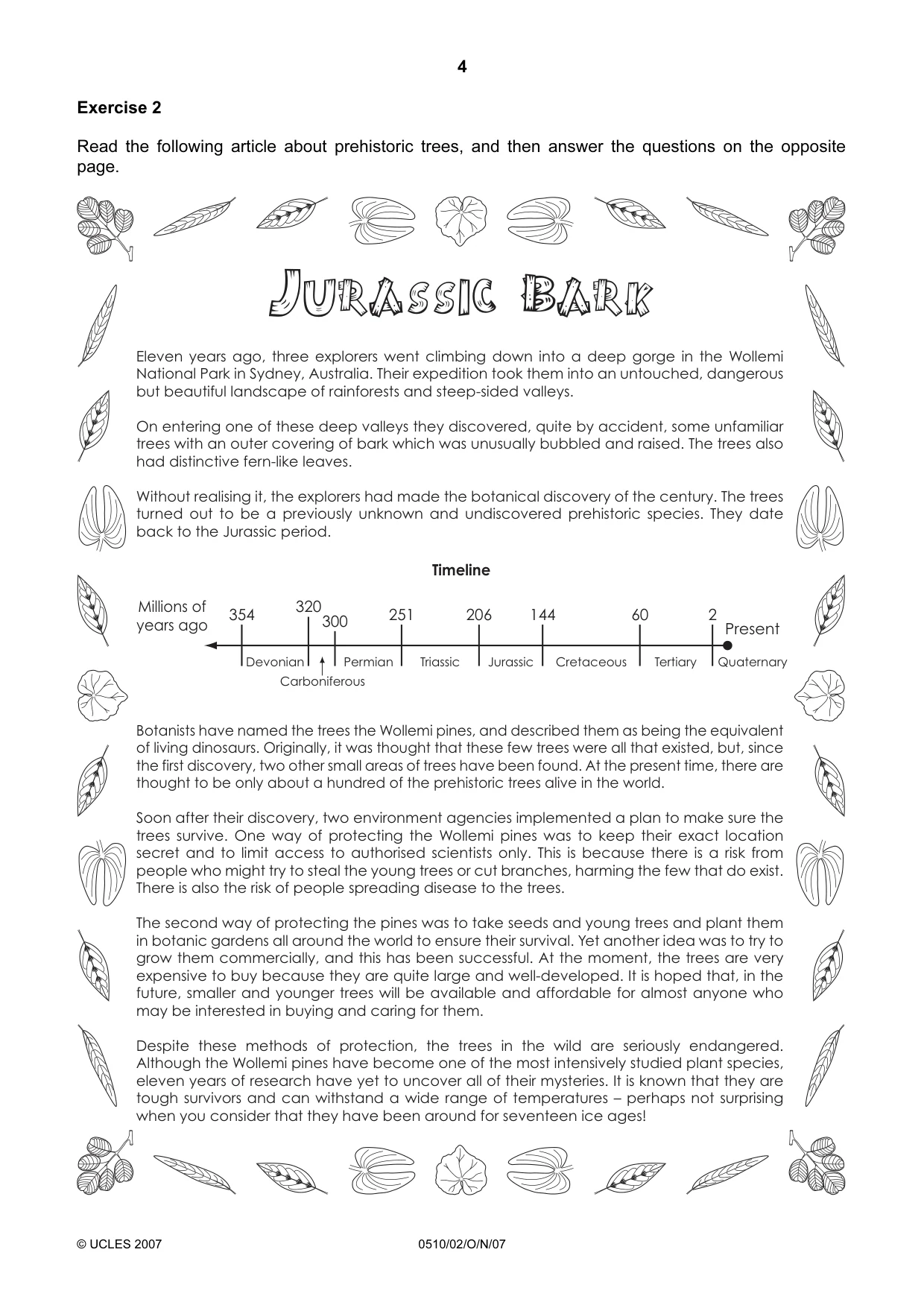 Cambridge IGCSE English - Second Language (oral endorsement) 0510 2007 Oct/Nov Paper 2 · Variant 1 question paper, page 4 of 16