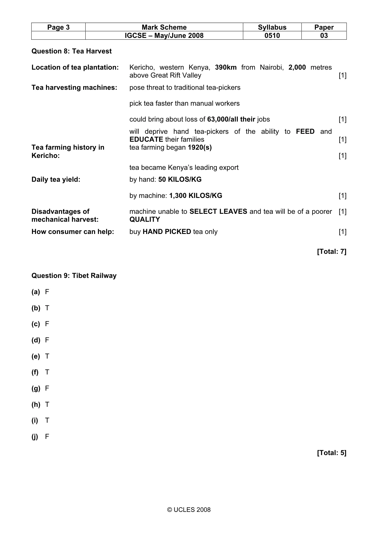 Mark scheme, page 3 of 12