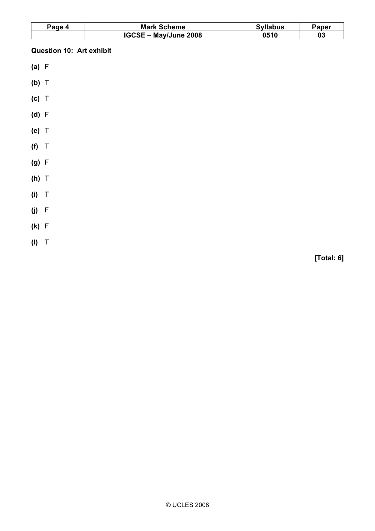 Mark scheme, page 4 of 12