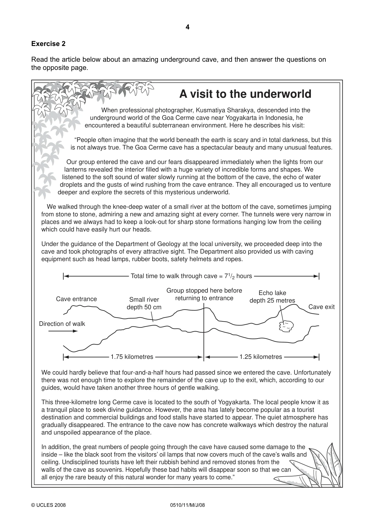 Cambridge IGCSE English - Second Language (oral endorsement) 0510 2008 May/June Paper 1 · Variant 1 question paper, page 5 of 33