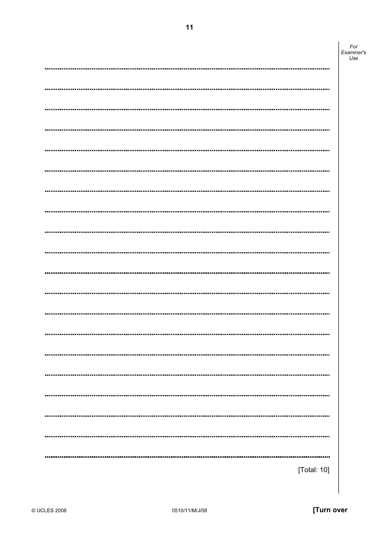 Cambridge IGCSE English - Second Language (oral endorsement) 0510 2008 May/June Paper 1 · Variant 1 question paper, page 12 of 33