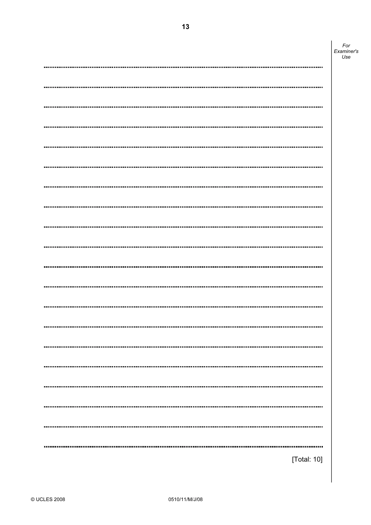 Cambridge IGCSE English - Second Language (oral endorsement) 0510 2008 May/June Paper 1 · Variant 1 question paper, page 14 of 33
