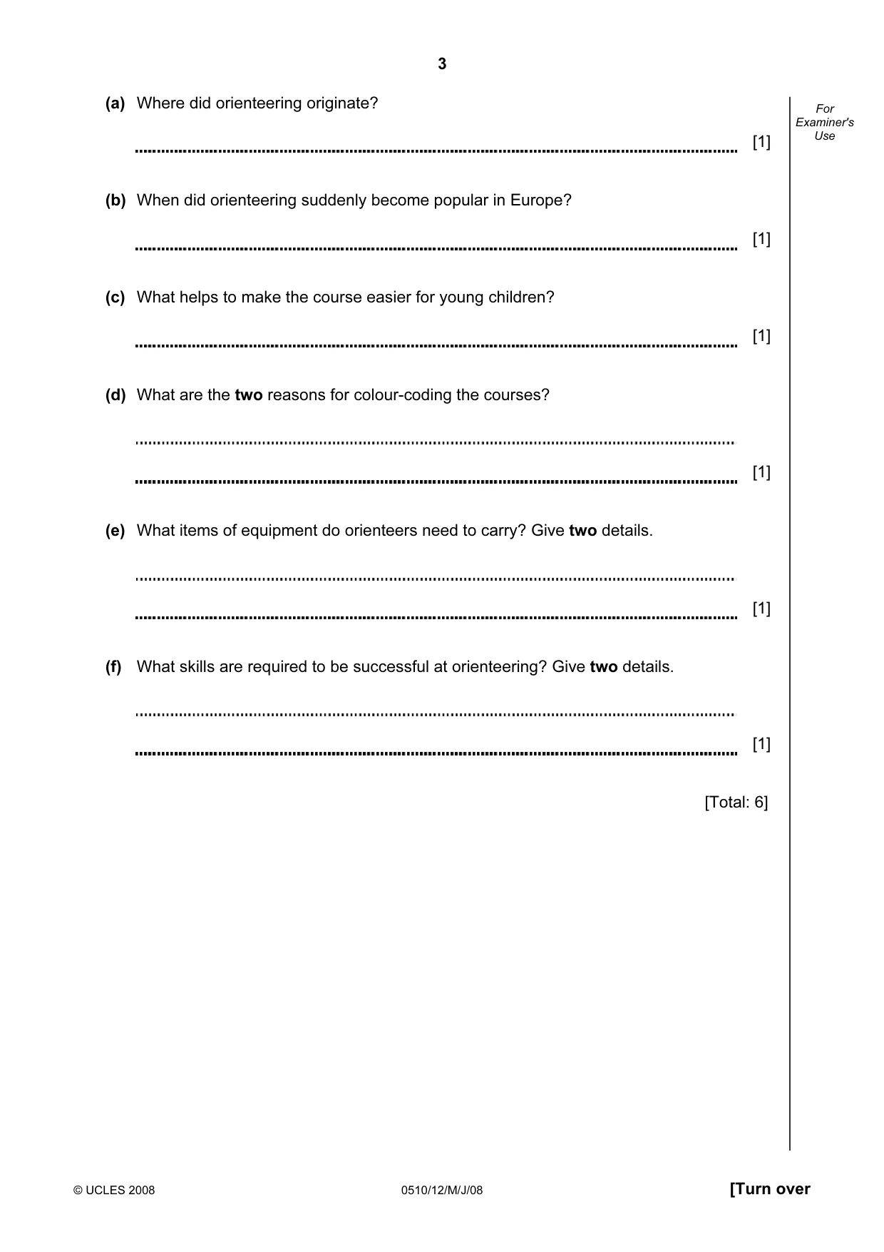 Cambridge IGCSE English - Second Language (oral endorsement) 0510 2008 May/June Paper 1 · Variant 1 question paper, page 20 of 33