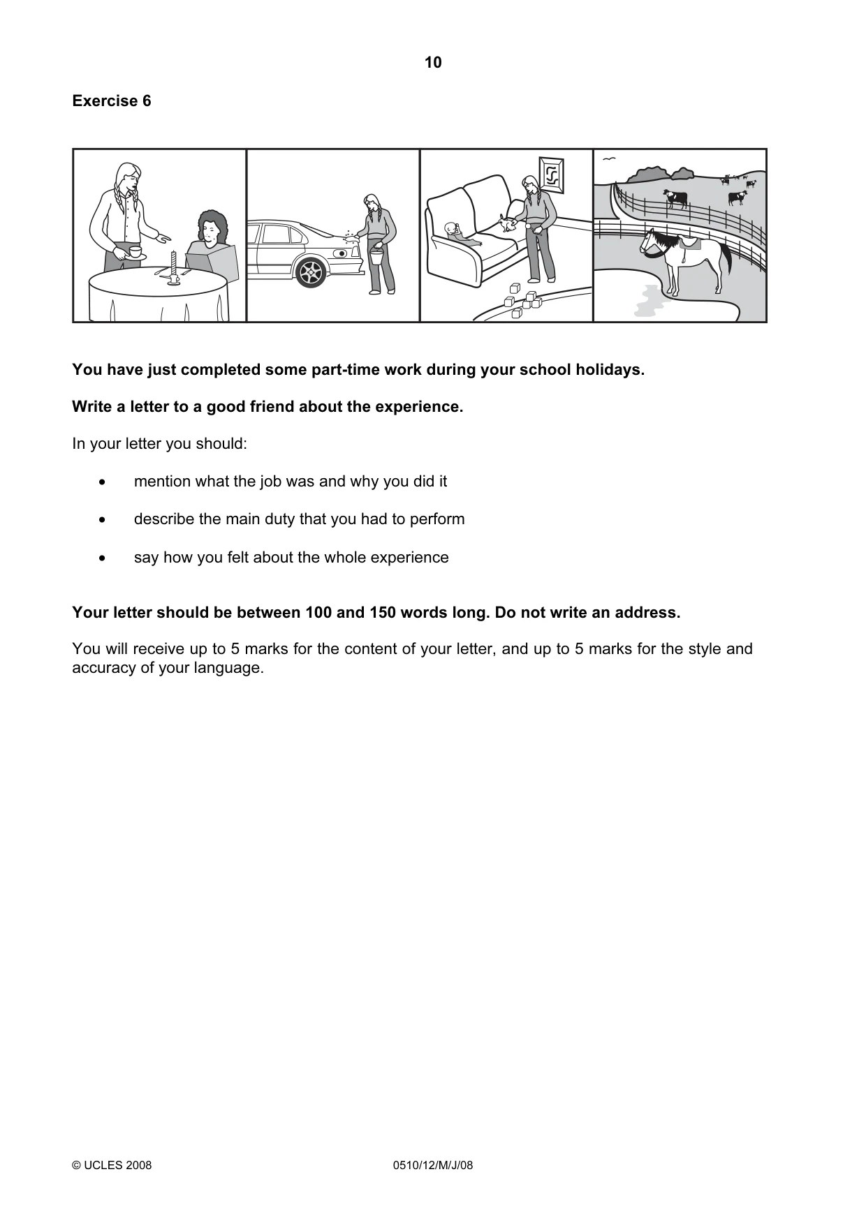 Cambridge IGCSE English - Second Language (oral endorsement) 0510 2008 May/June Paper 1 · Variant 1 question paper, page 27 of 33