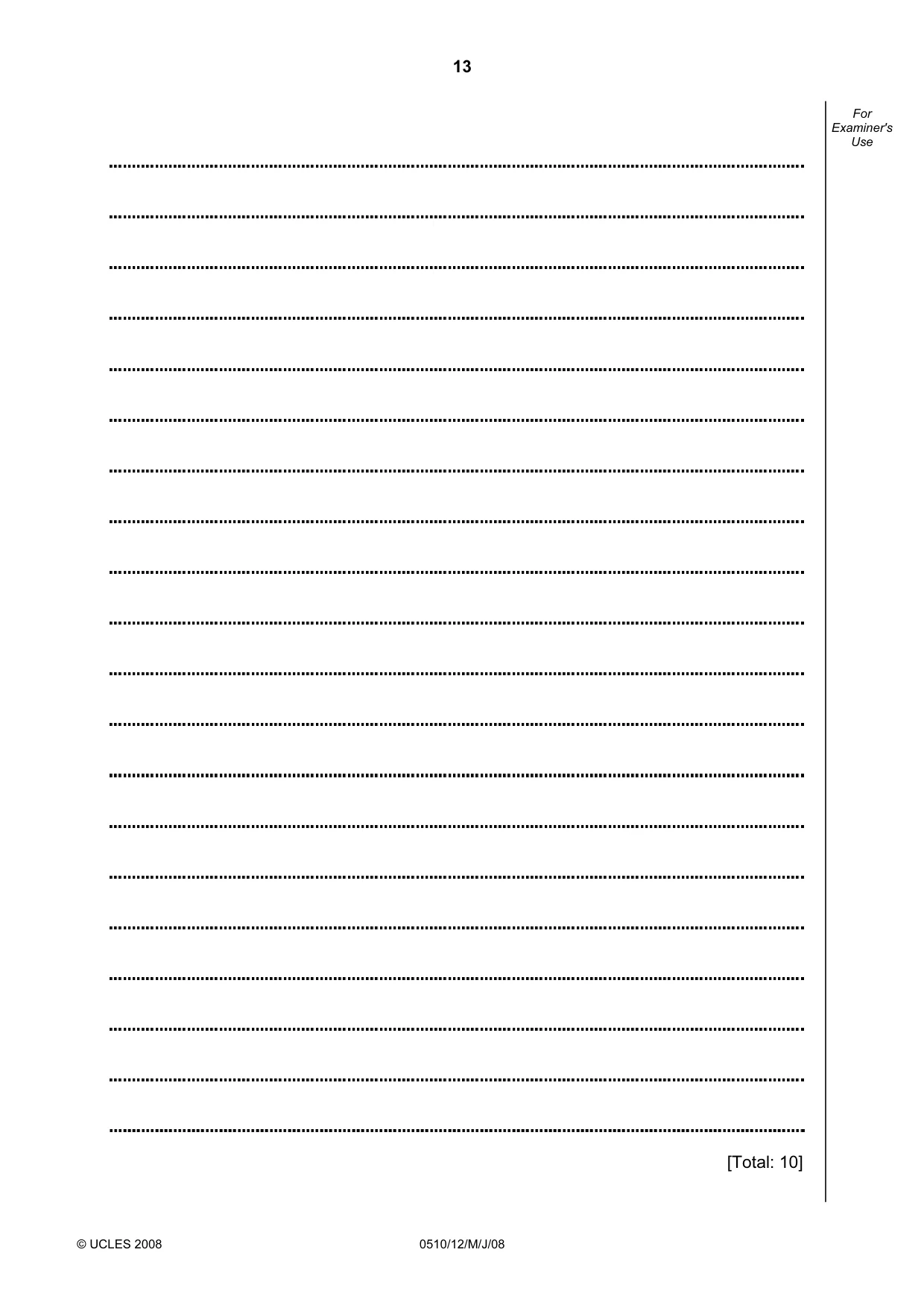 Cambridge IGCSE English - Second Language (oral endorsement) 0510 2008 May/June Paper 1 · Variant 1 question paper, page 30 of 33