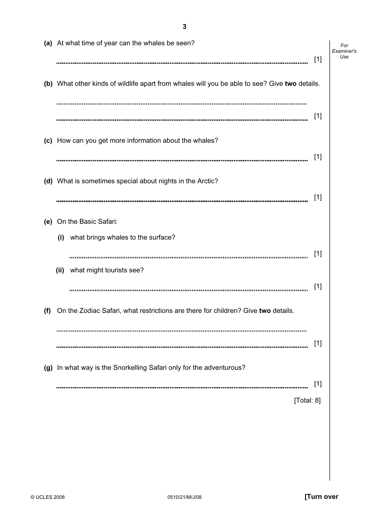 Cambridge IGCSE English - Second Language (oral endorsement) 0510 2008 May/June Paper 2 · Variant 1 question paper, page 4 of 33