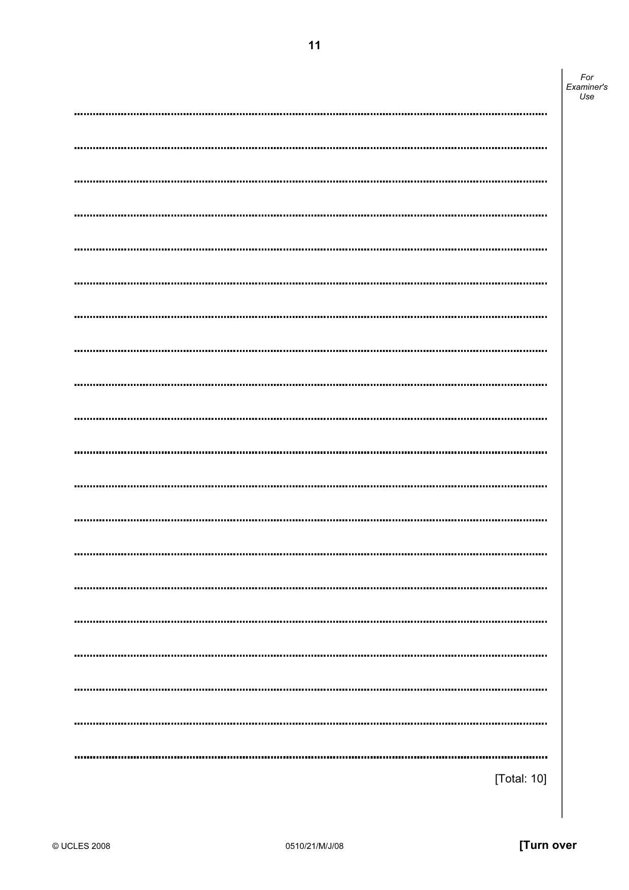 Cambridge IGCSE English - Second Language (oral endorsement) 0510 2008 May/June Paper 2 · Variant 1 question paper, page 12 of 33