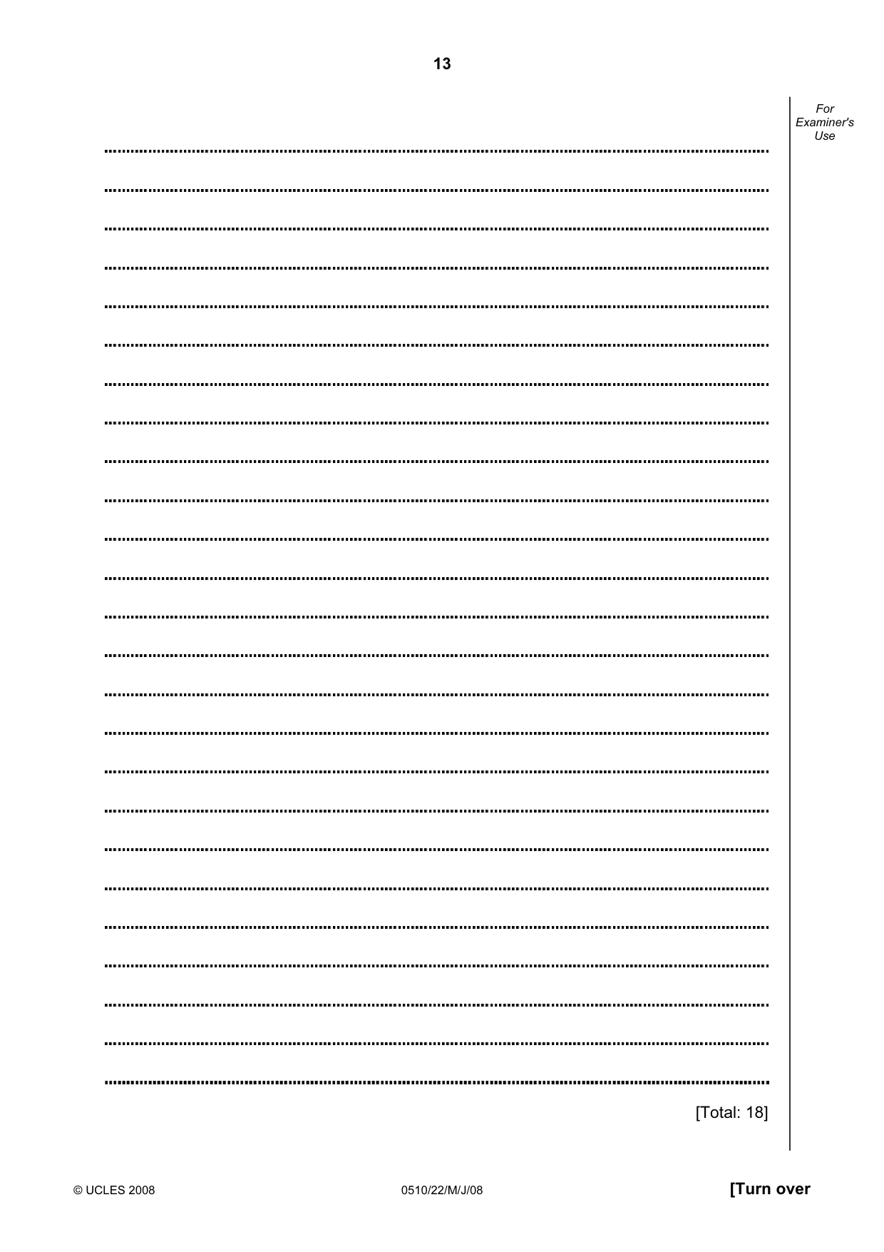 Cambridge IGCSE English - Second Language (oral endorsement) 0510 2008 May/June Paper 2 · Variant 1 question paper, page 30 of 33