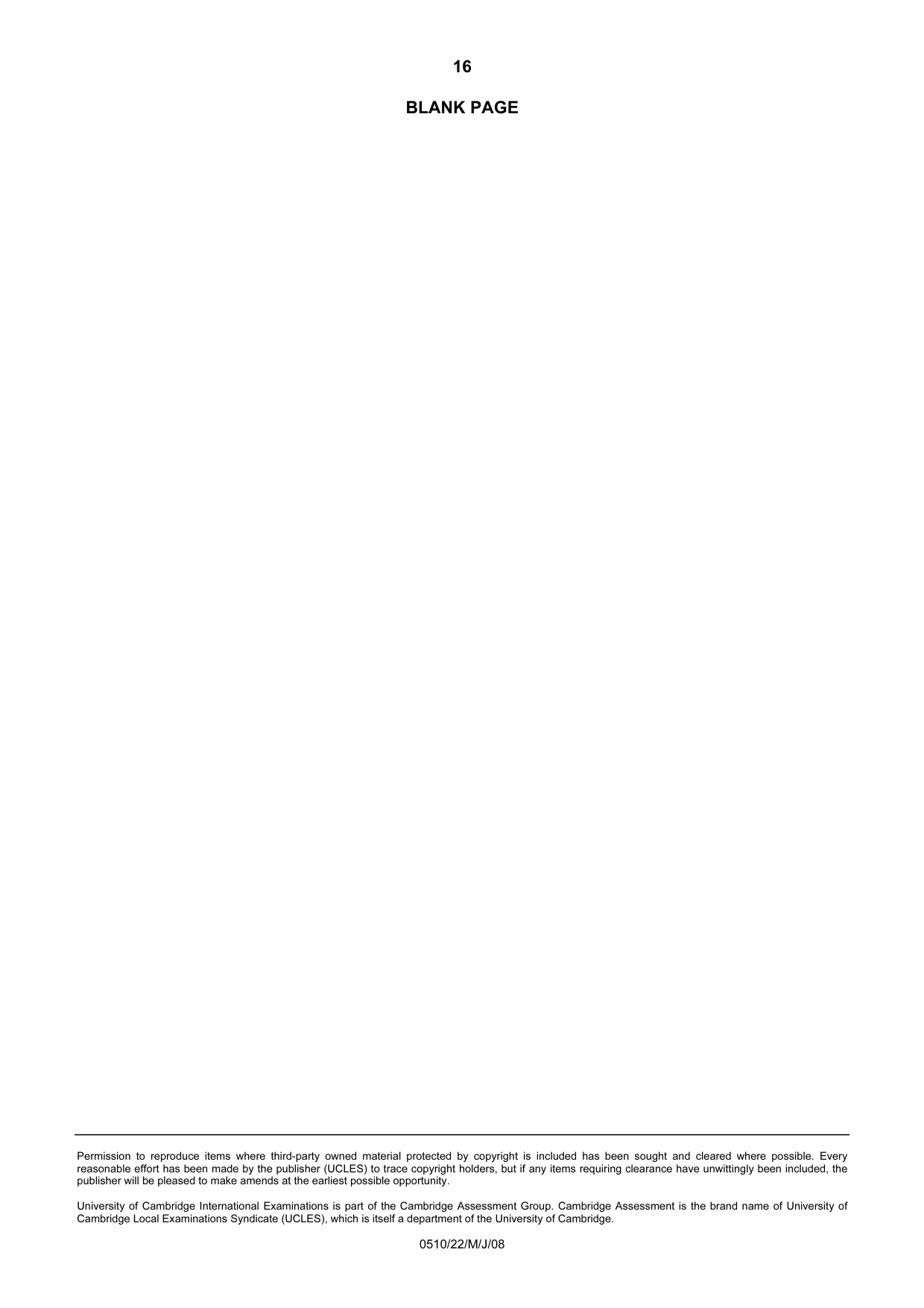 Cambridge IGCSE English - Second Language (oral endorsement) 0510 2008 May/June Paper 2 · Variant 1 question paper, page 33 of 33